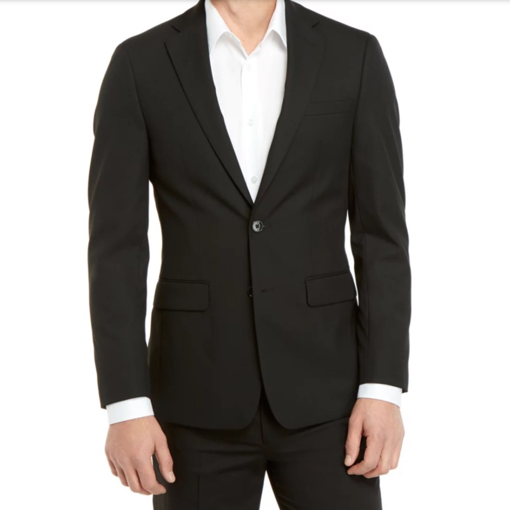 Calvin Klein Men’s Slim Fit Black Blazer Coat Suit Seperate